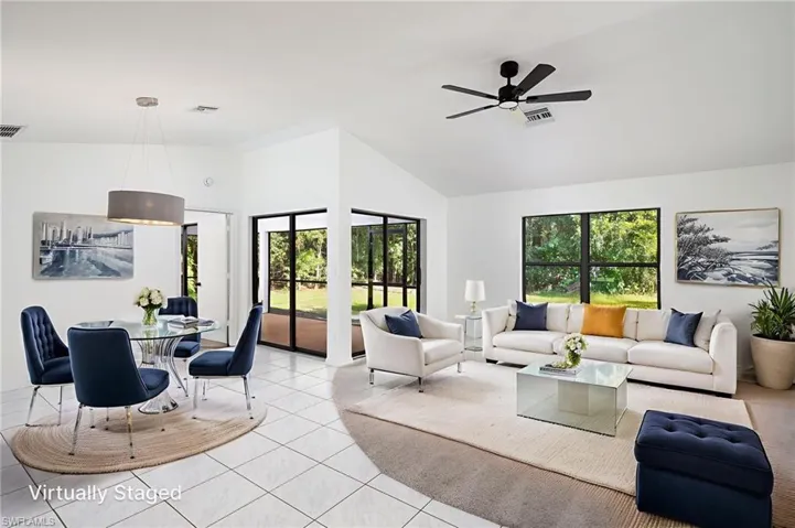 Living / Dining Area - Virtually Staged