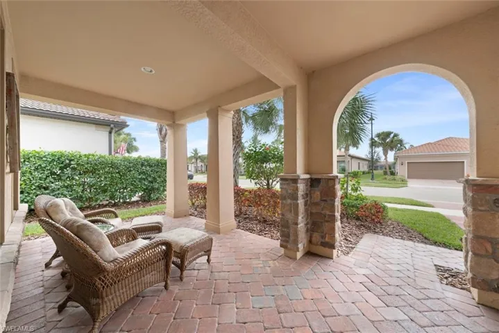 View of front  covered patio