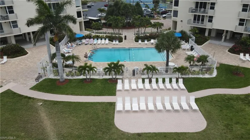 Aerial view of pool