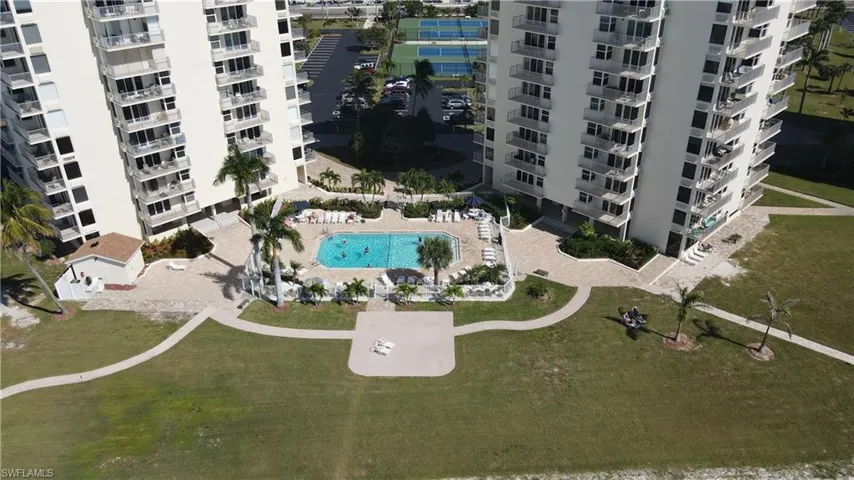 Aerial view of pool