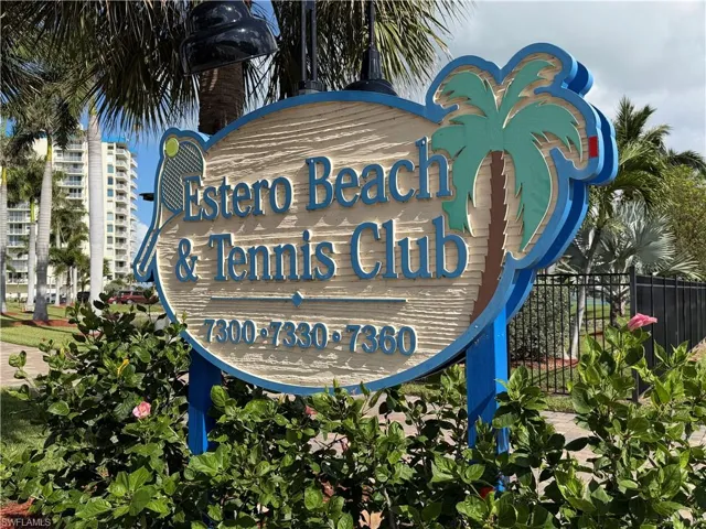 Estero Beach and Tennis Club Sign