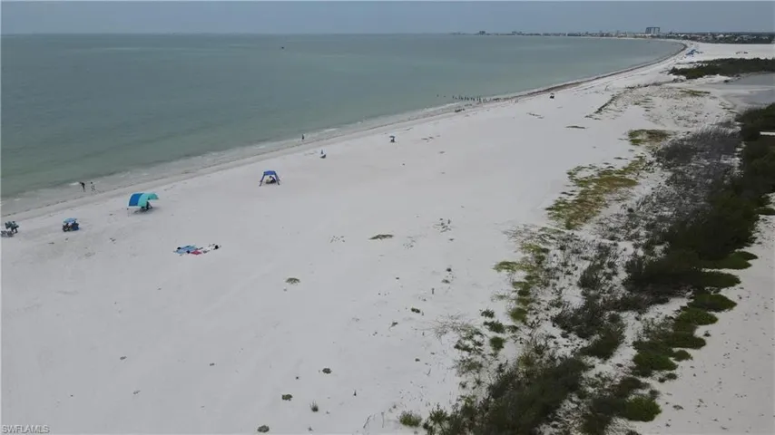 Aerial view of the beach