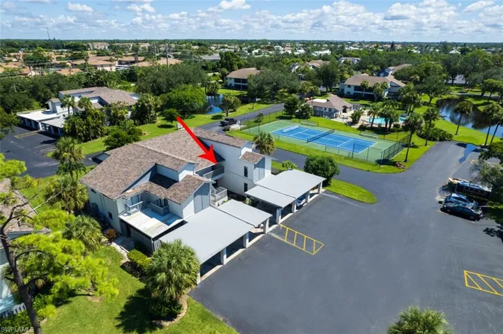Drone / aerial view of a nearby body of water