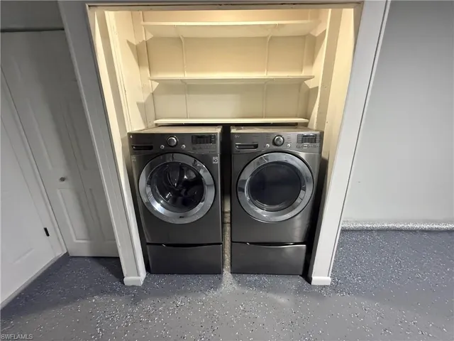 Laundry area with independent washer and dryer