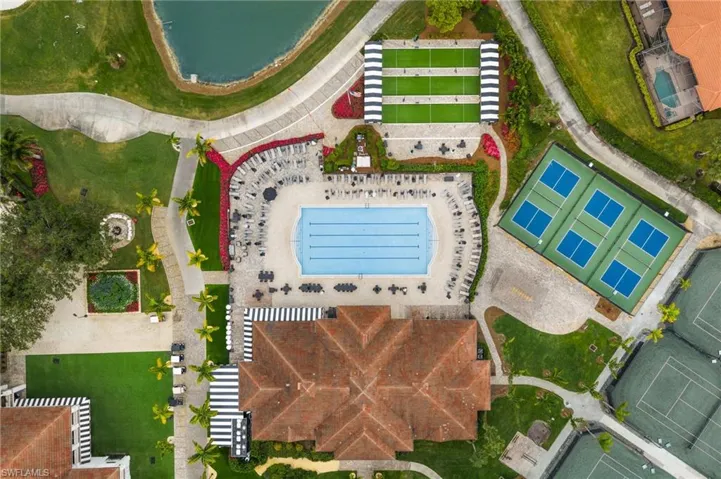 Drone / aerial view of a large body of water