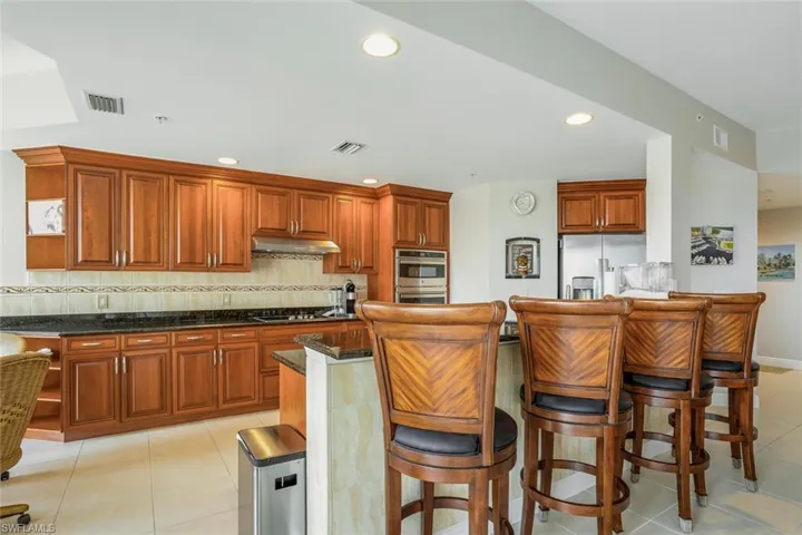 Abundant cabinet space