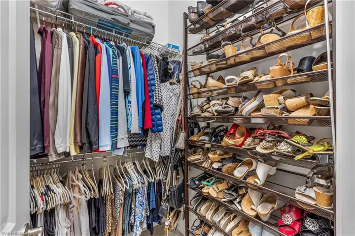 View of walk in closet