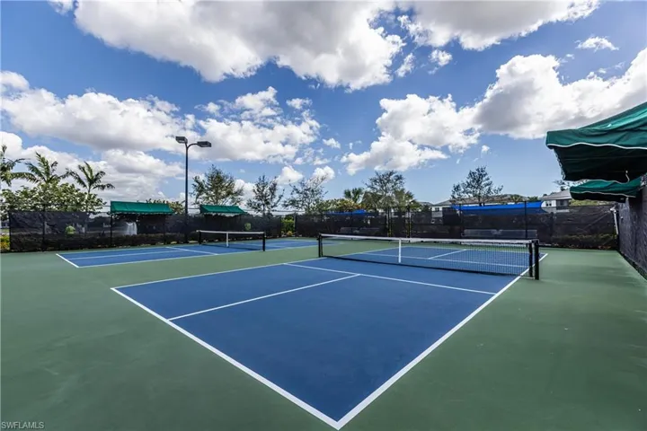 View of tennis court