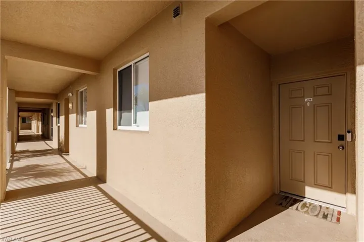 Wide walk-way to front door.