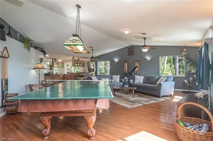 Family Room with Vaulted Ceilings!