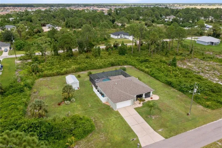 Birds eye view of property