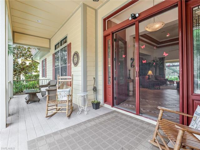 Front porch with phantom screen doors