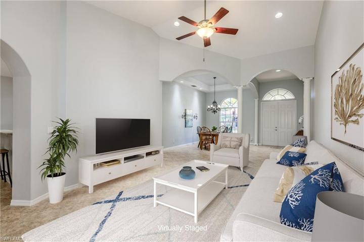Virtually staged living room