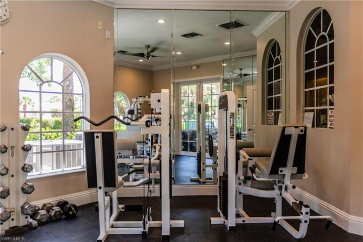 Fitness center weight room