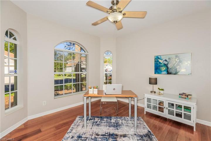 Office/Den space with bow windows for extra light