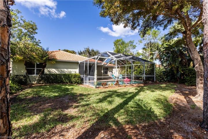 Extra space outside the lanai on this 1/4 acre lot