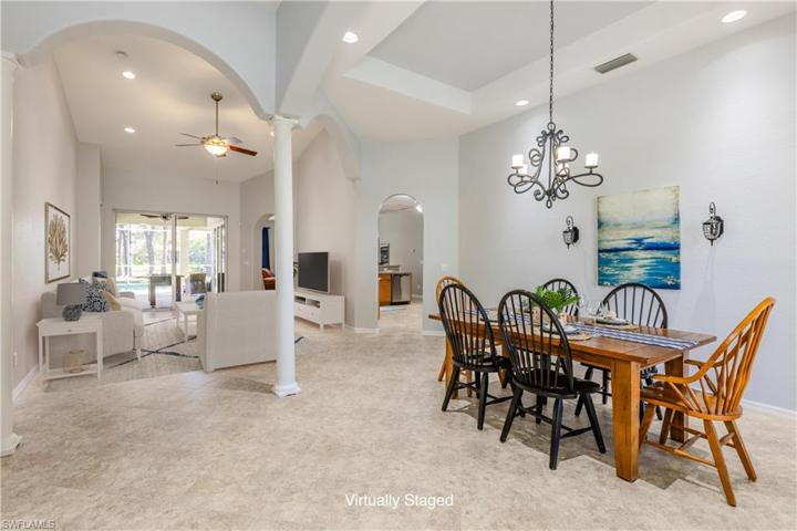 Virtually staged living room