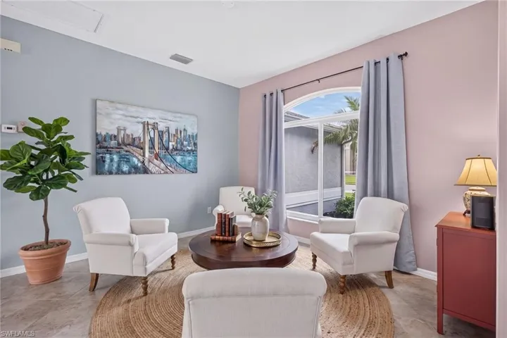 Virtually staged Sitting Area