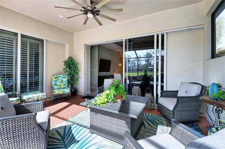 Extended lanai with southern exposure and golf course views