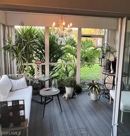 Sunroom before owner moved out
