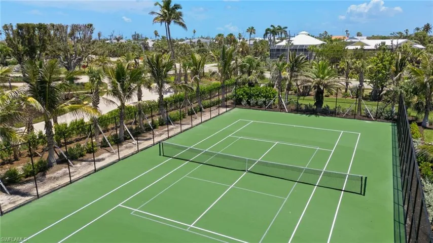View of tennis court