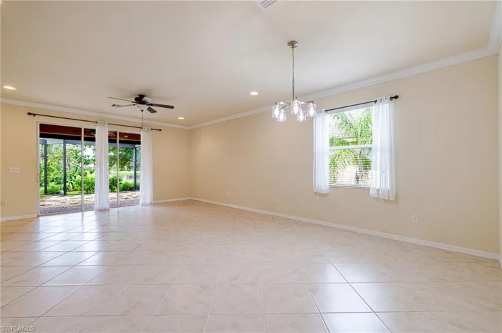 Large format tile flooring with a diagonal pattern