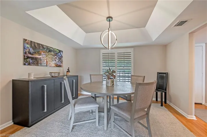 Separate dining room.