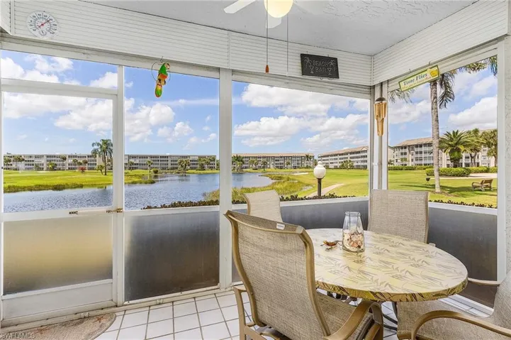 Lovely water & golf course views abound from your private corner 1st floor lanai.