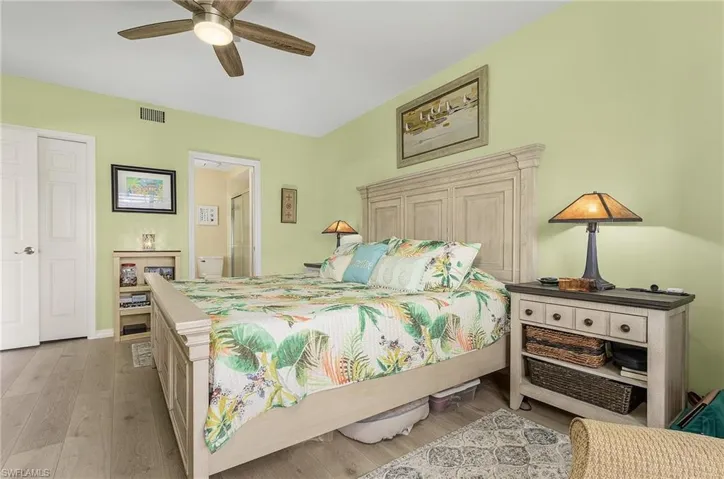 Master bedroom has an ensuite bath and walk in closet.