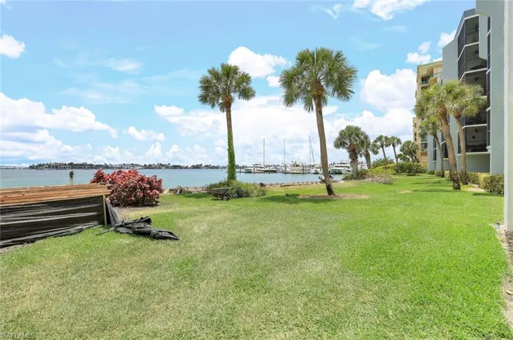 View of yard featuring a water view