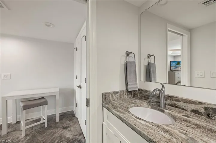 Bathroom featuring vanity