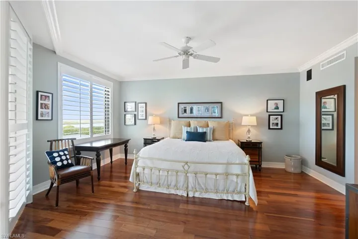 Nice hardwood floors and spacious bedroom