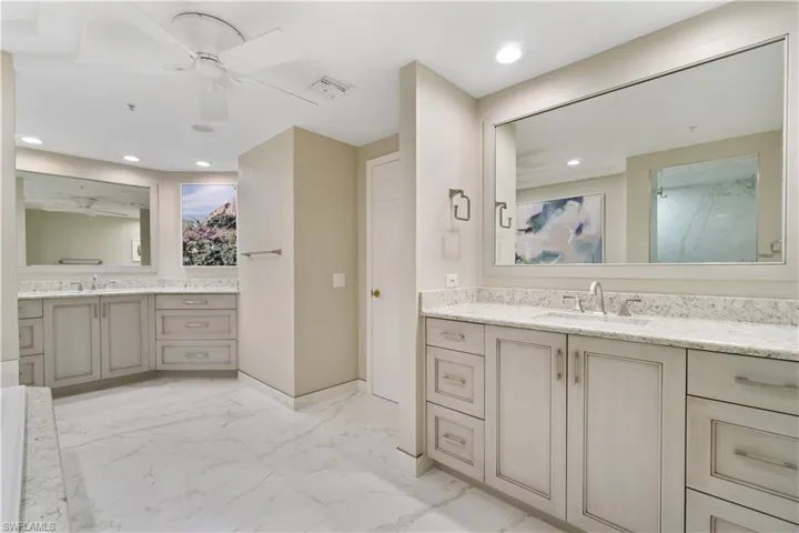 Separate vanities is always a great idea