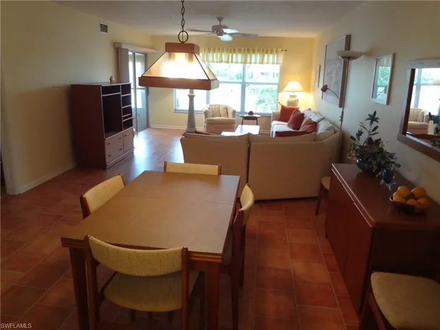 Living/Dining area with big water views