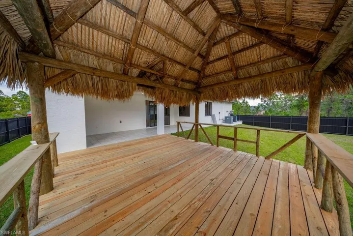 View of wooden terrace