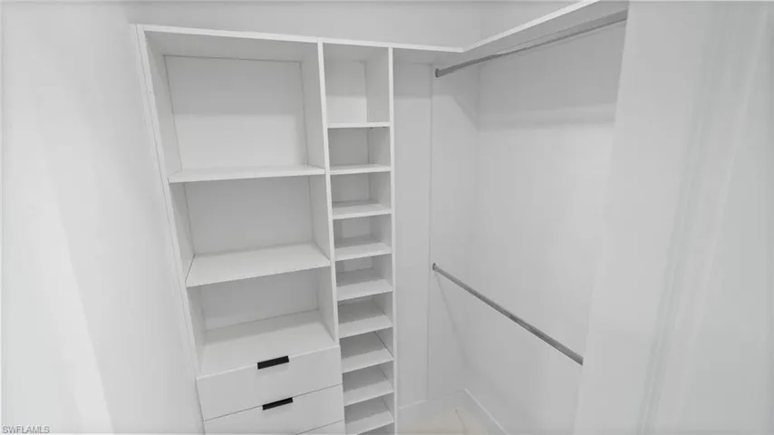 View of walk in closet