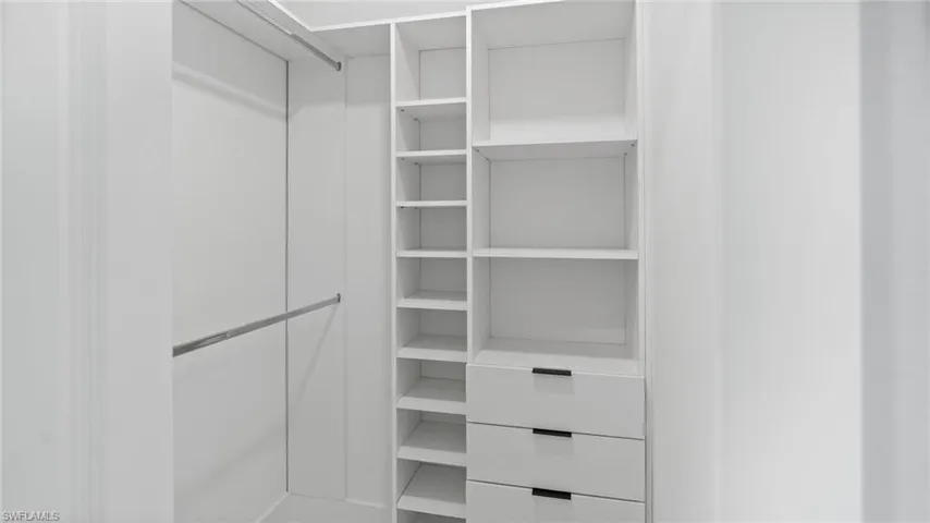 View of walk in closet