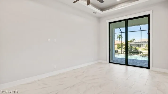 Primary suite with private entrance to pool area.