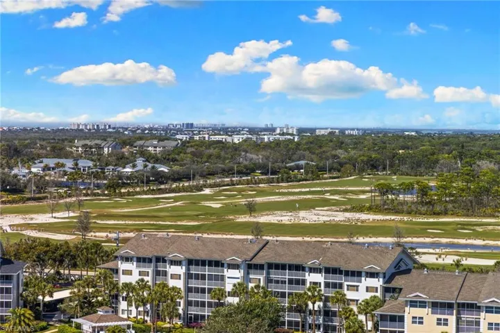 Aerial view of a golf club