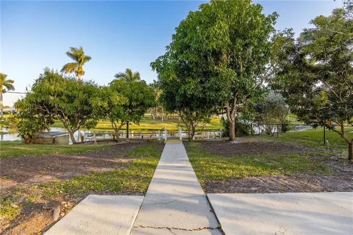 Walkway to dock and creek