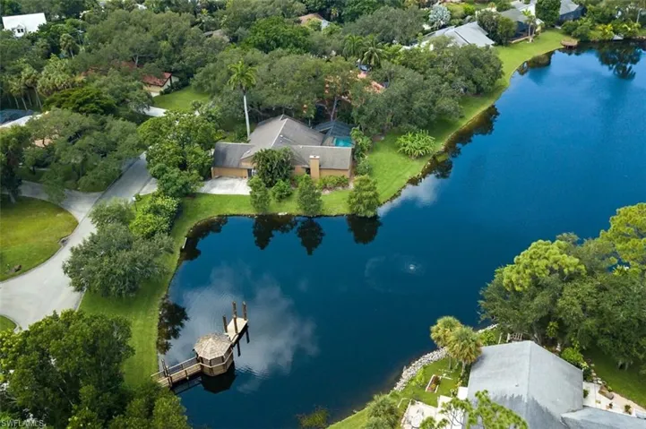 Aerial view of their lake