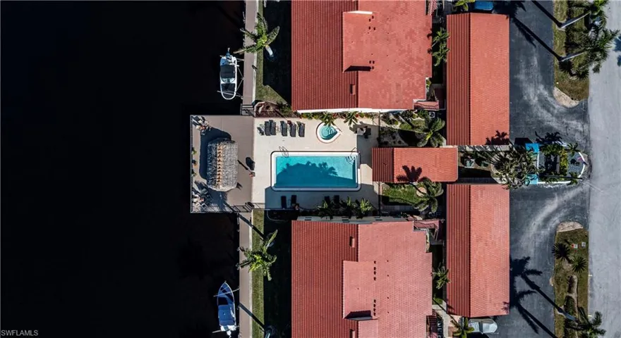 Birds eye view of property