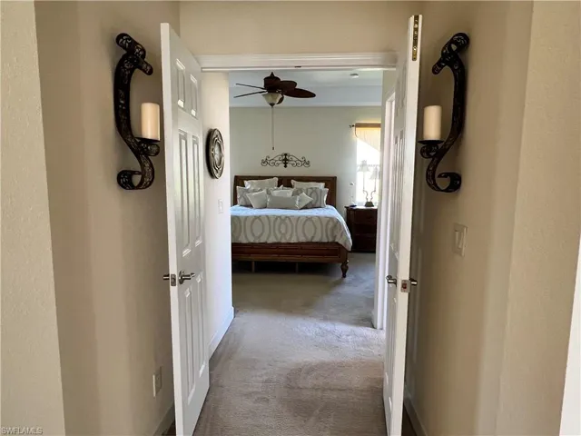 Double door entrance to primary suite