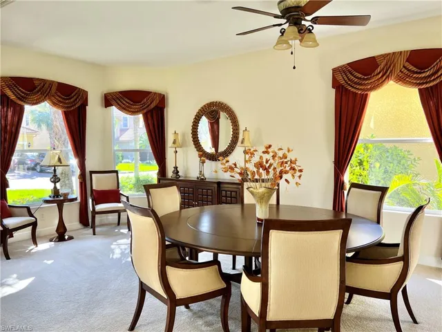 Large dining and sitting area could be used as a family room