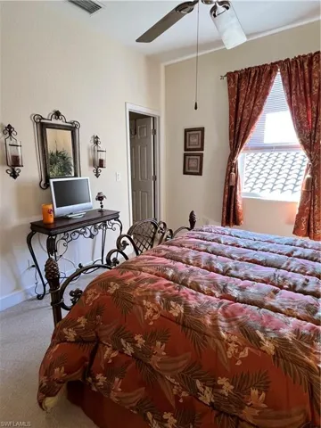 Bedroom features large walk-in closet