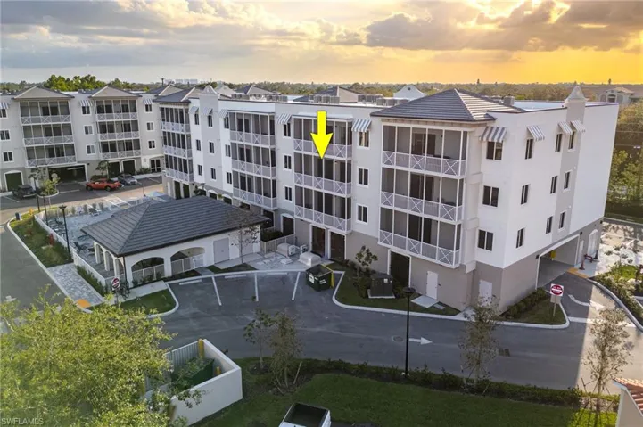 Property at dusk with cooling unit