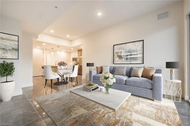 Living kitchen dining VIRTUALLY STAGED