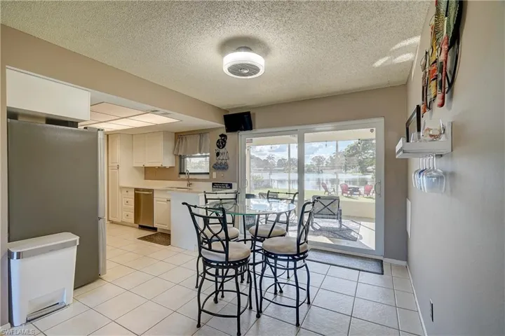 A very convenient dining area with a great view