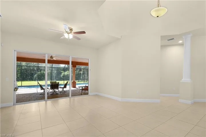 Under truss area shown to provide shade for your family and guests when entertaining.