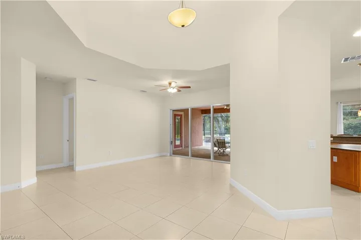 View of dining room cupola with transom windows.